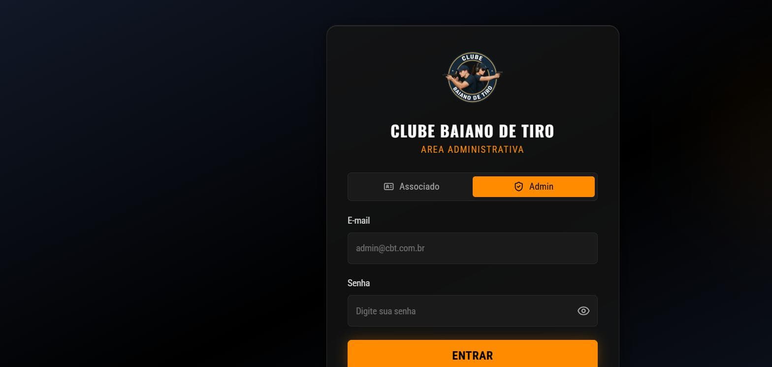 Portal do Coldre System com escolha entre Associado e Admin