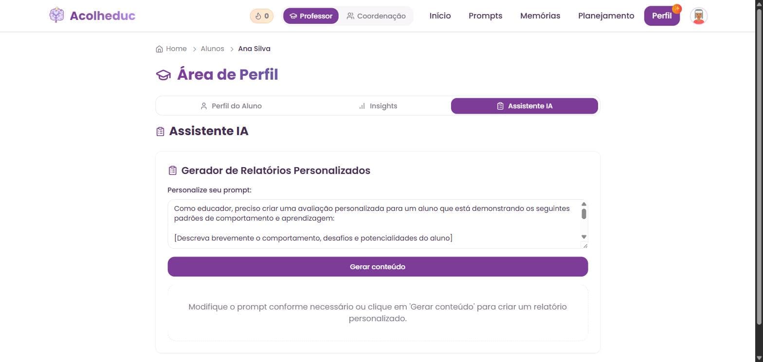 Assistente IA, gerador de relatórios personalizados